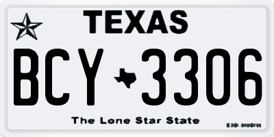 TX license plate BCY3306