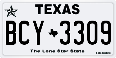 TX license plate BCY3309