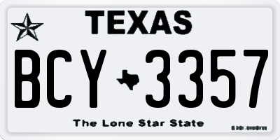 TX license plate BCY3357