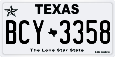 TX license plate BCY3358