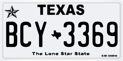 TX license plate BCY3369