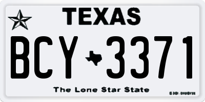 TX license plate BCY3371