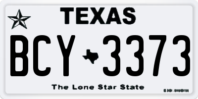 TX license plate BCY3373