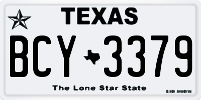 TX license plate BCY3379