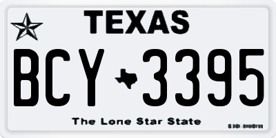TX license plate BCY3395