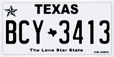 TX license plate BCY3413