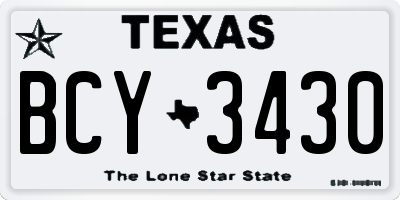 TX license plate BCY3430