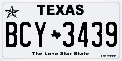 TX license plate BCY3439