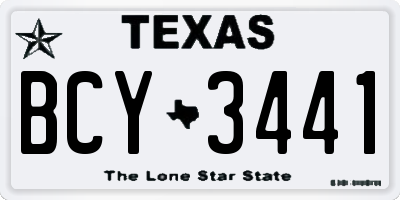 TX license plate BCY3441