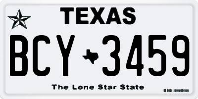 TX license plate BCY3459