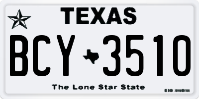 TX license plate BCY3510