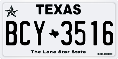 TX license plate BCY3516