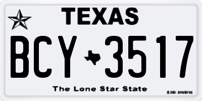 TX license plate BCY3517