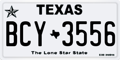 TX license plate BCY3556
