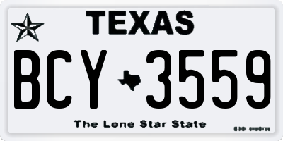 TX license plate BCY3559