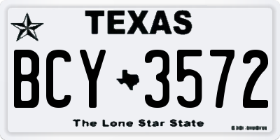 TX license plate BCY3572