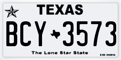 TX license plate BCY3573