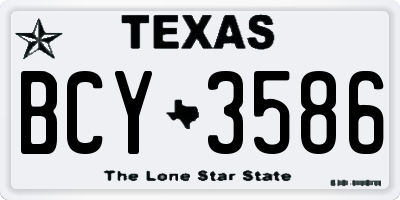 TX license plate BCY3586
