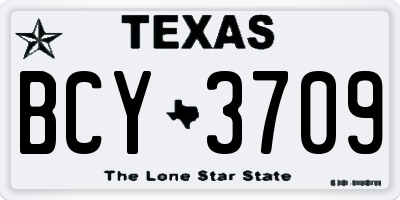 TX license plate BCY3709