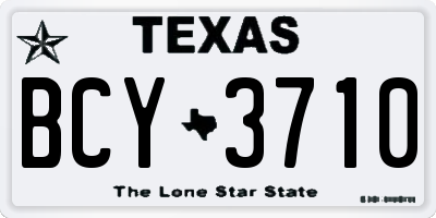 TX license plate BCY3710