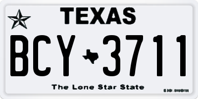 TX license plate BCY3711