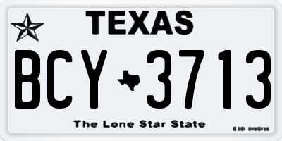 TX license plate BCY3713