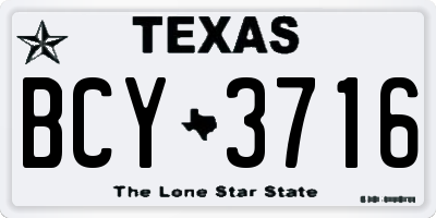 TX license plate BCY3716