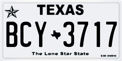 TX license plate BCY3717