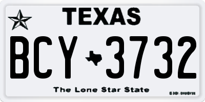 TX license plate BCY3732