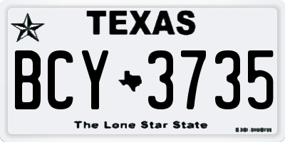 TX license plate BCY3735