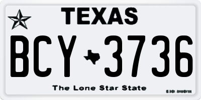 TX license plate BCY3736