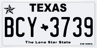 TX license plate BCY3739