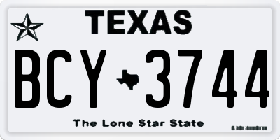 TX license plate BCY3744