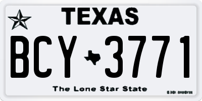 TX license plate BCY3771