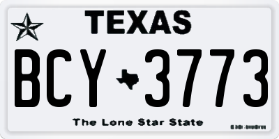 TX license plate BCY3773