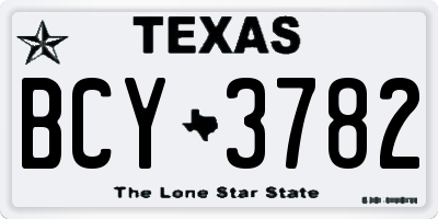 TX license plate BCY3782