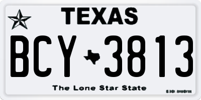 TX license plate BCY3813