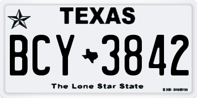 TX license plate BCY3842