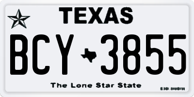 TX license plate BCY3855