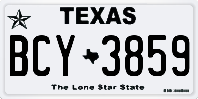 TX license plate BCY3859