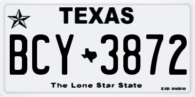 TX license plate BCY3872