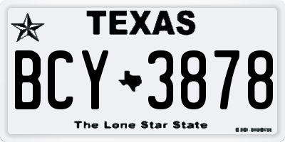 TX license plate BCY3878