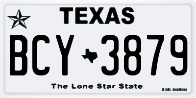 TX license plate BCY3879