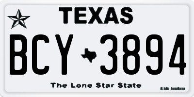 TX license plate BCY3894