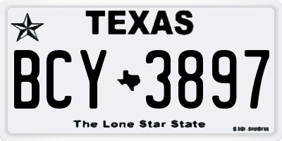 TX license plate BCY3897