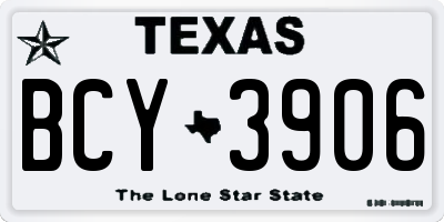 TX license plate BCY3906