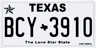 TX license plate BCY3910