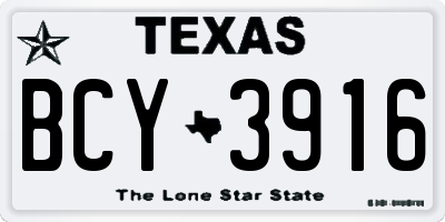 TX license plate BCY3916