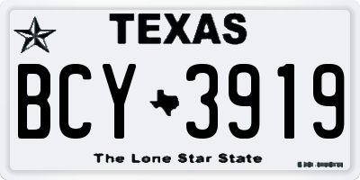TX license plate BCY3919