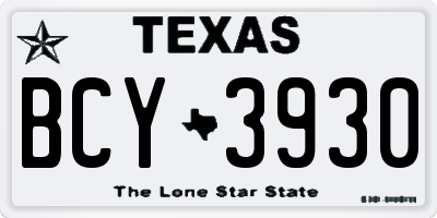 TX license plate BCY3930